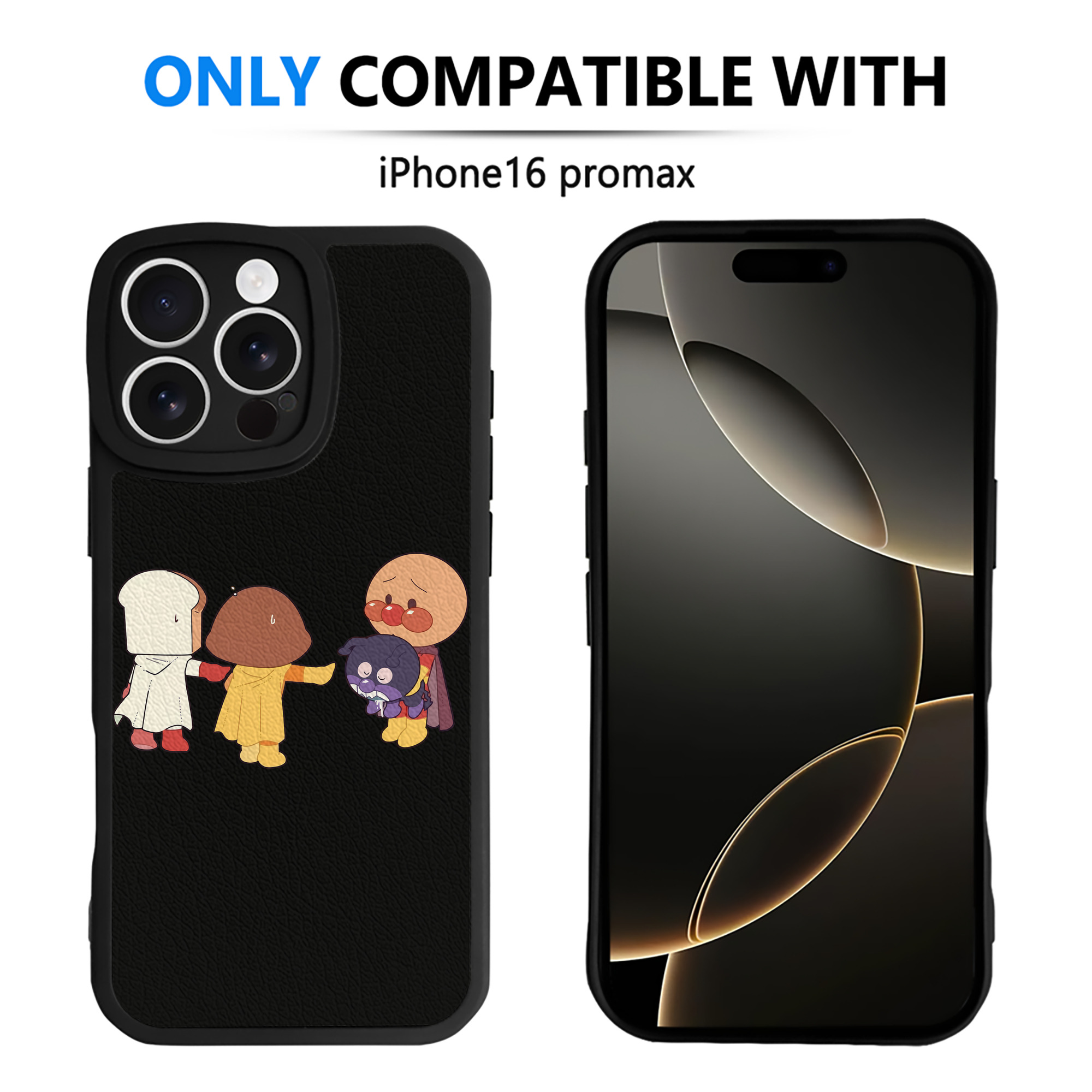 （画像用） アンパンマン Anpanman 【iPhone 16シリーズ対応】シリコンスマホケース（レザー調） 材質：シリコン